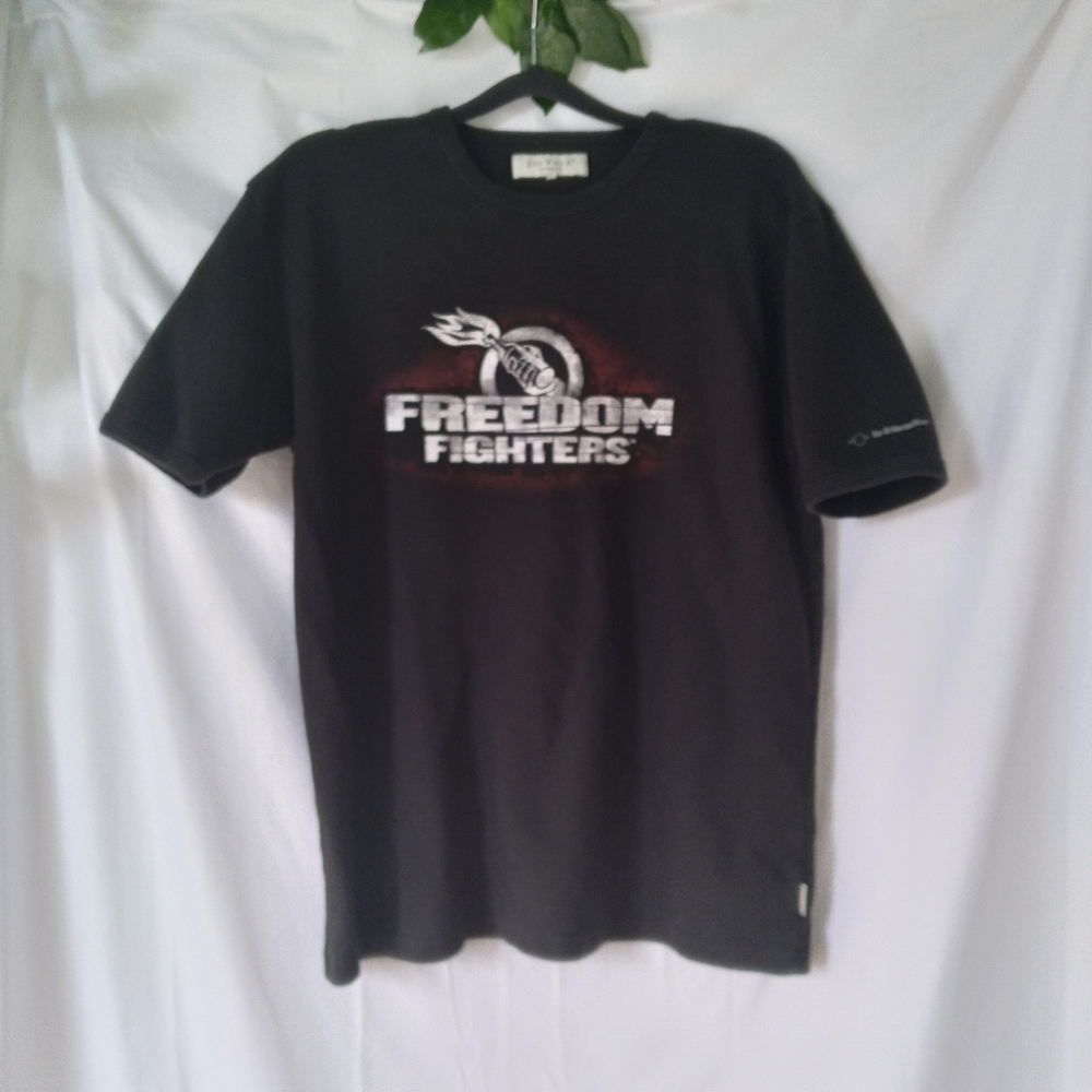 Jaywalk Shirt Mens Size 2XL Freedom Fighter Black Short Sleeve Graphic
